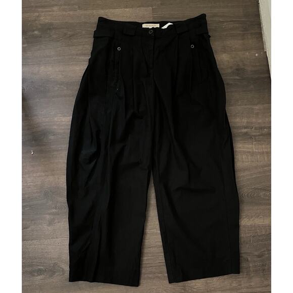 See By Chloe Barrel Leg Pleated Tapered Trousers Pants Black Size 8 - Picture 1 of 8